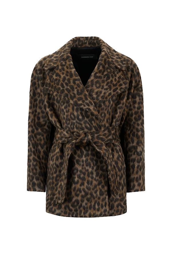 BARBARA BUI - Manteau mi-long en flanelle à imprimé animalier
