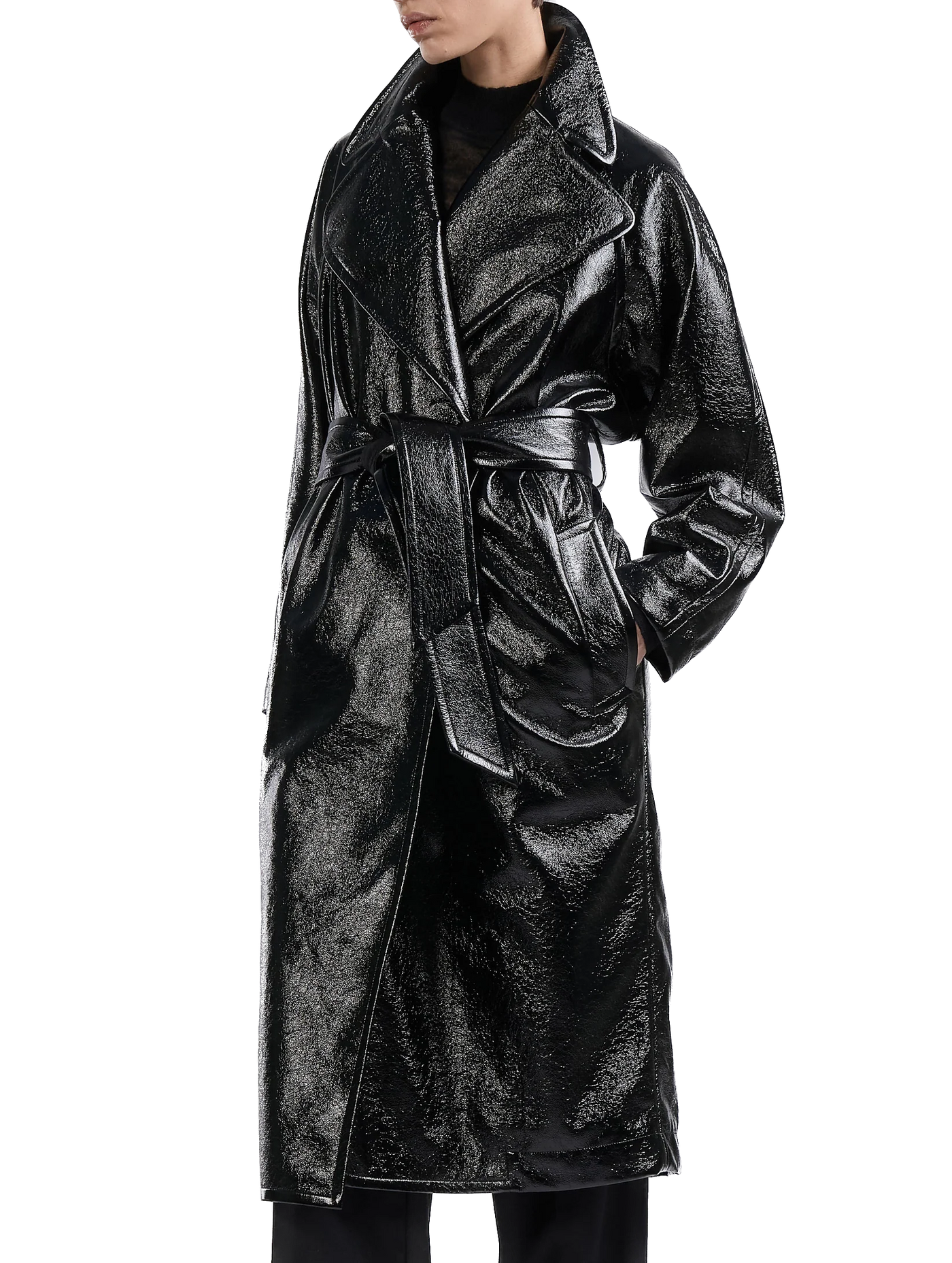 BARBARA BUI - Trench-coat façon Naplack noir