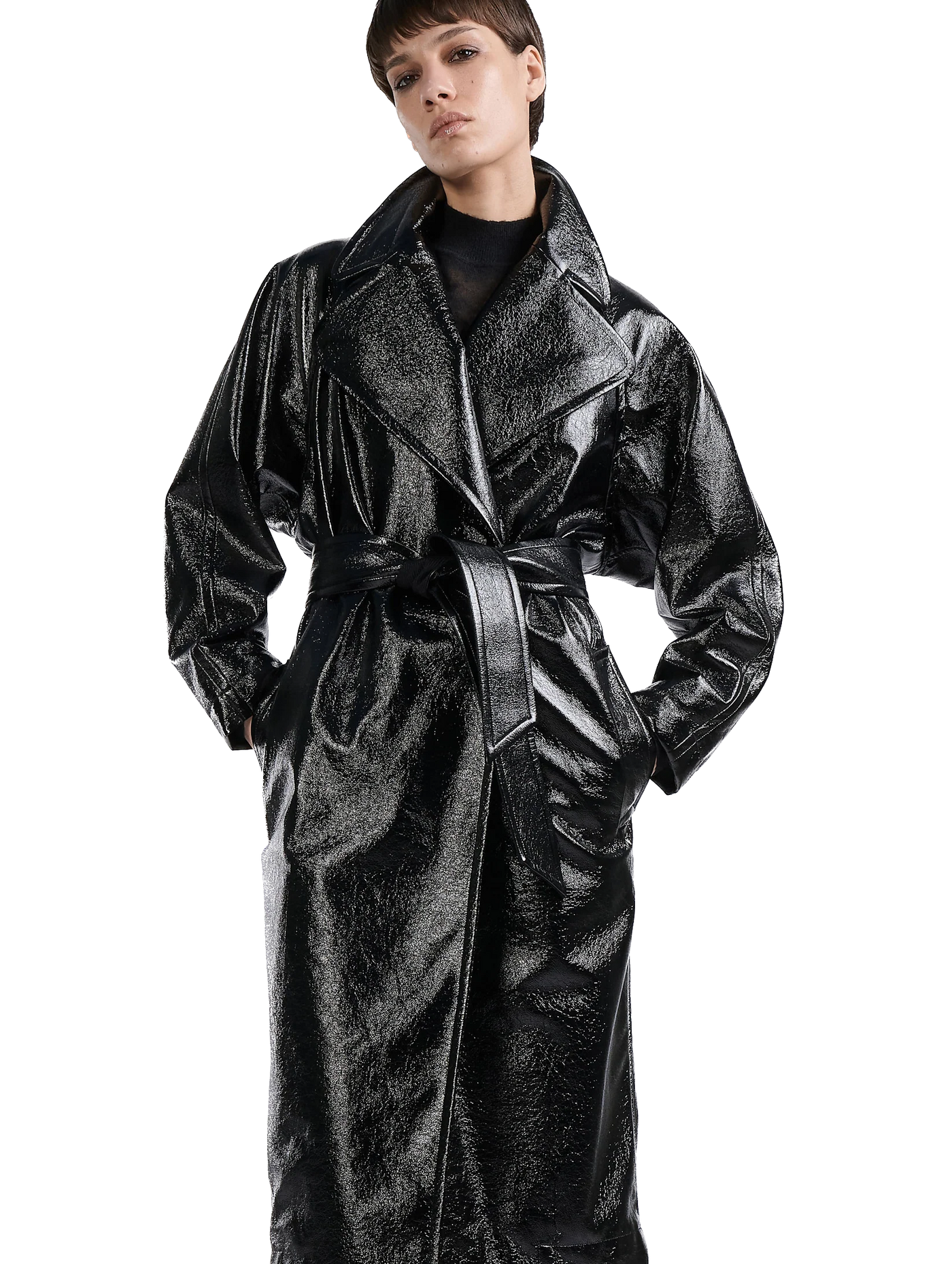 BARBARA BUI - Trench-coat façon Naplack noir