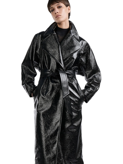BARBARA BUI - Trench-coat façon Naplack noir