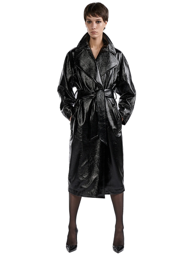BARBARA BUI - Trench-coat façon Naplack noir