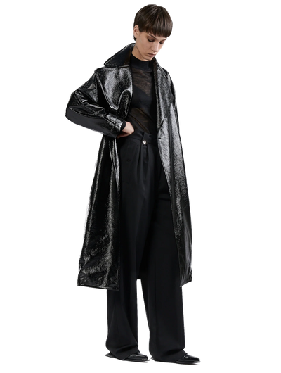 BARBARA BUI - Trench-coat façon Naplack noir