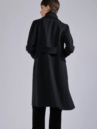 BARBARA BUI - Manteau en laine et cachemire double face mastic