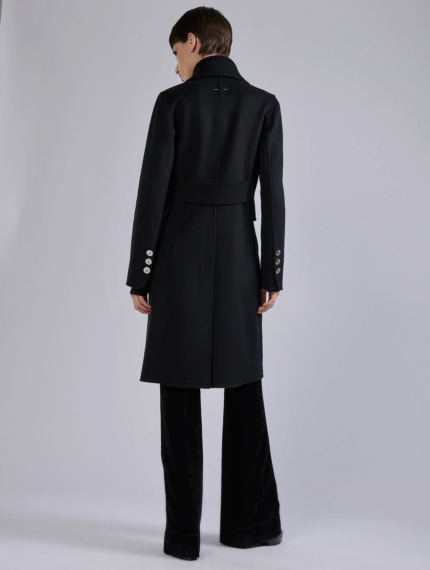 BARBARA BUI - Manteau en laine et cachemire double face mastic