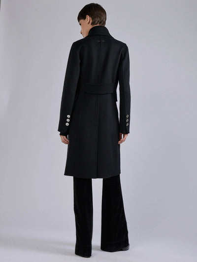 BARBARA BUI - Manteau en laine et cachemire double face mastic