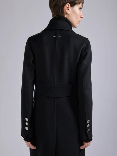 BARBARA BUI - Manteau en laine et cachemire double face mastic