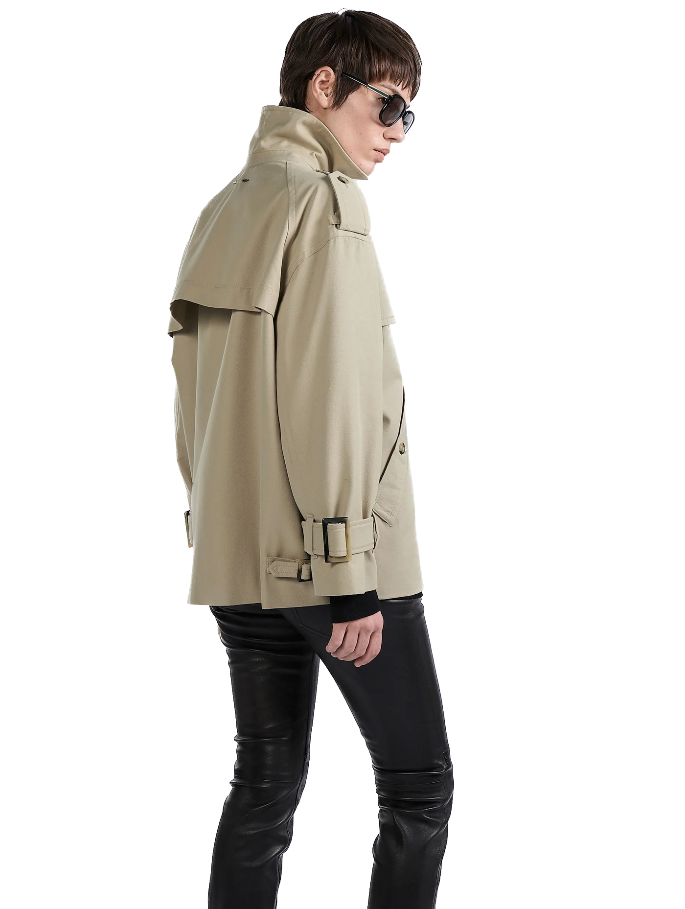 BARBARA BUI - Blouson oversized en gabardine coton et laine sable