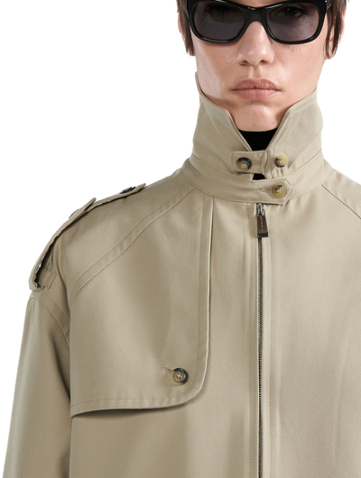 BARBARA BUI - Blouson oversized en gabardine coton et laine sable