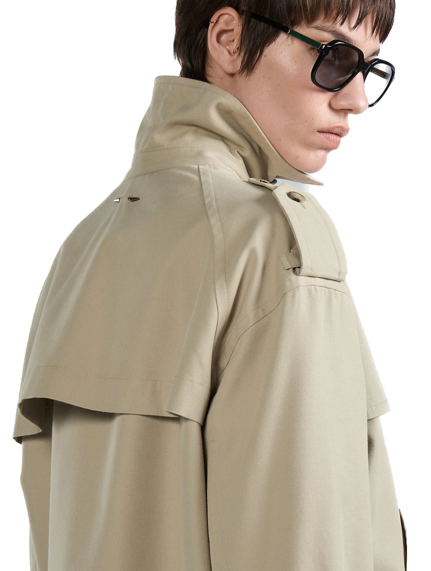 BARBARA BUI - Blouson oversized en gabardine coton et laine sable