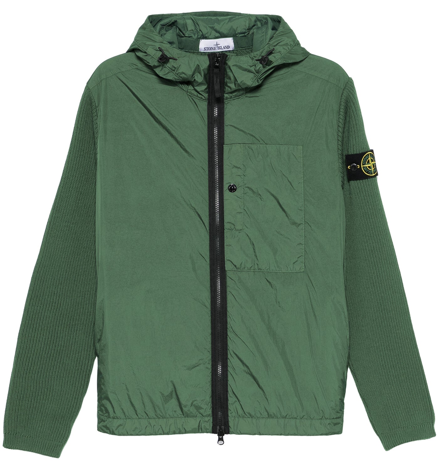 STONE ISLAND - Gilet Bi-matière vert