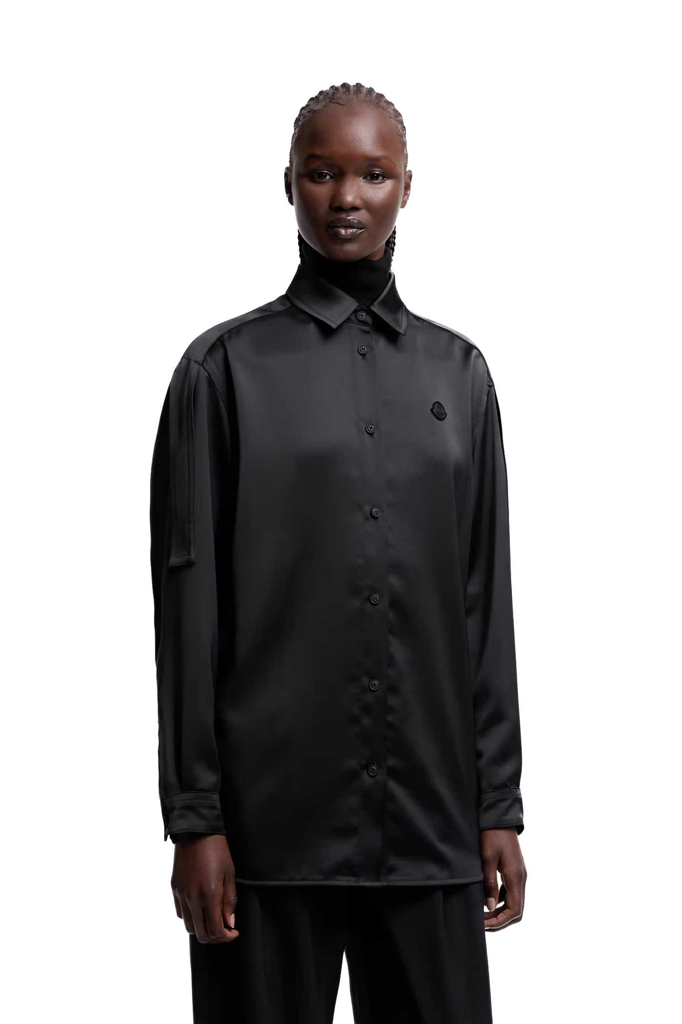 MONCLER GENIUS - Chemise en satin Moncler x EE72 par Edward Enninful