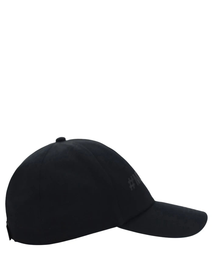 MONCLER GRENOBLE - Casquette en garbadine noir