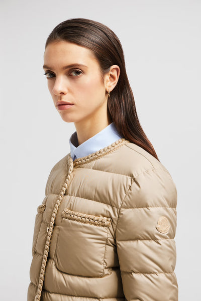 MONCLER - Doudoune courte Gencay beige