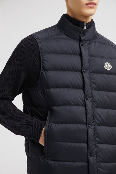 MONCLER - Doudoune sans manches Barthe noire