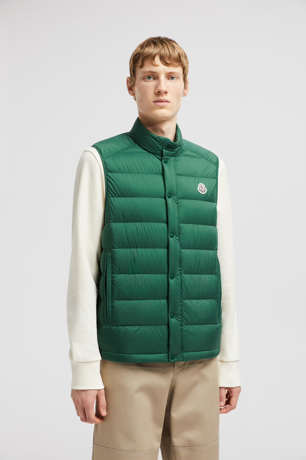 MONCLER - Doudoune sans manches Barthe verte