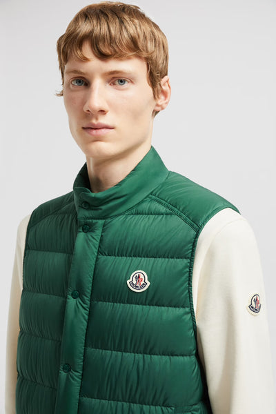 MONCLER - Doudoune sans manches Barthe verte