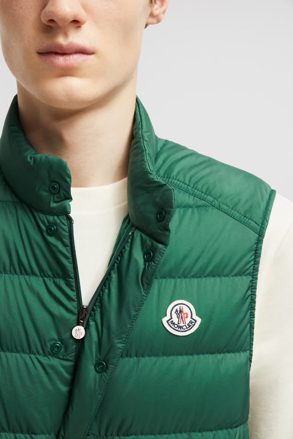 MONCLER - Doudoune sans manches Barthe verte