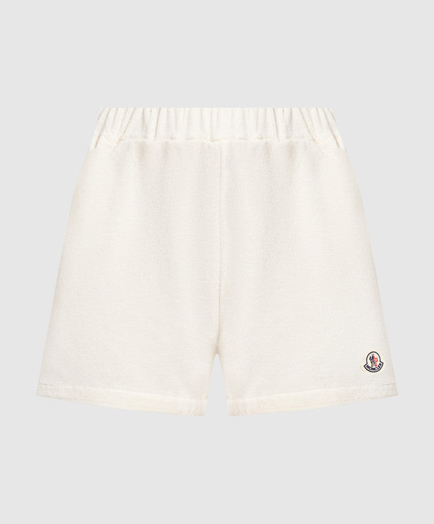 MONCLER - SHORT EN VELOURS À PATCH LOGO