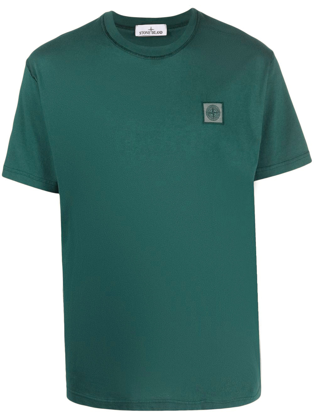 STONE ISLAND - Tee Shirt Compass dye vert fôret