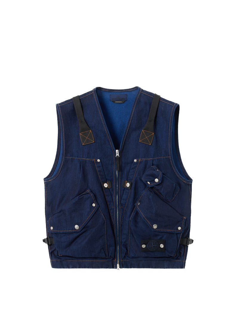 STONE ISLAND - Veste sans manches denim research