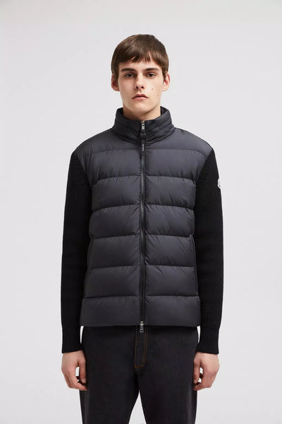 MONCLER - Cardigan bi-matière