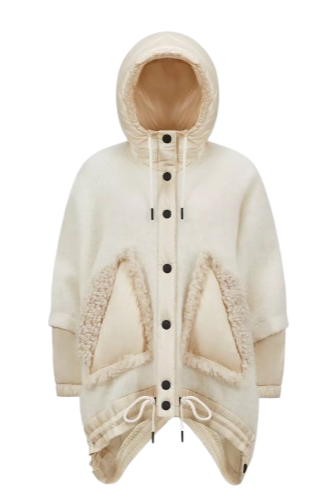 MONCLER - Cape en laine, alpaga et mohair