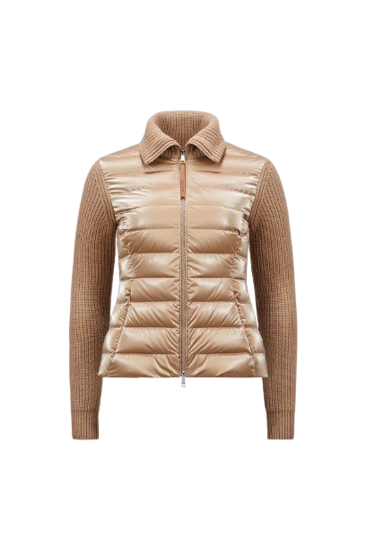 MONCLER - Cardigan zippé matelassé en laine