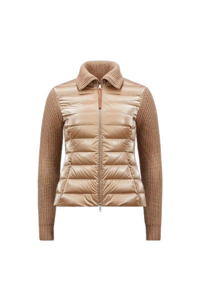 MONCLER - Cardigan zippé matelassé en laine