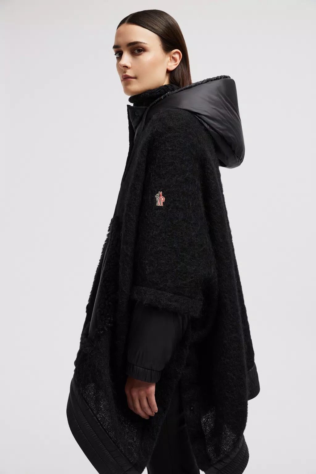 MONCLER - Cape en laine alpaga et mohair