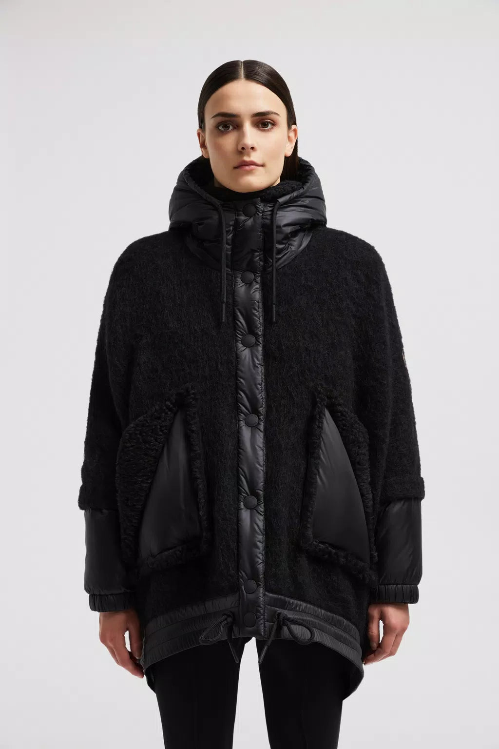 MONCLER - Cape en laine alpaga et mohair