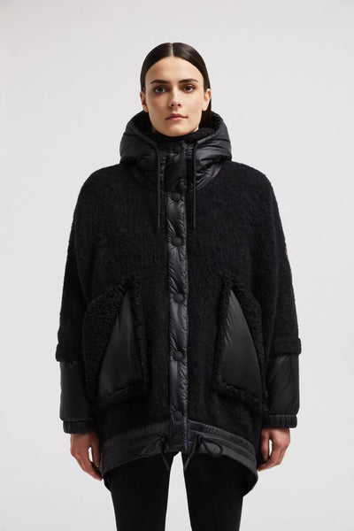 MONCLER - Cape en laine alpaga et mohair