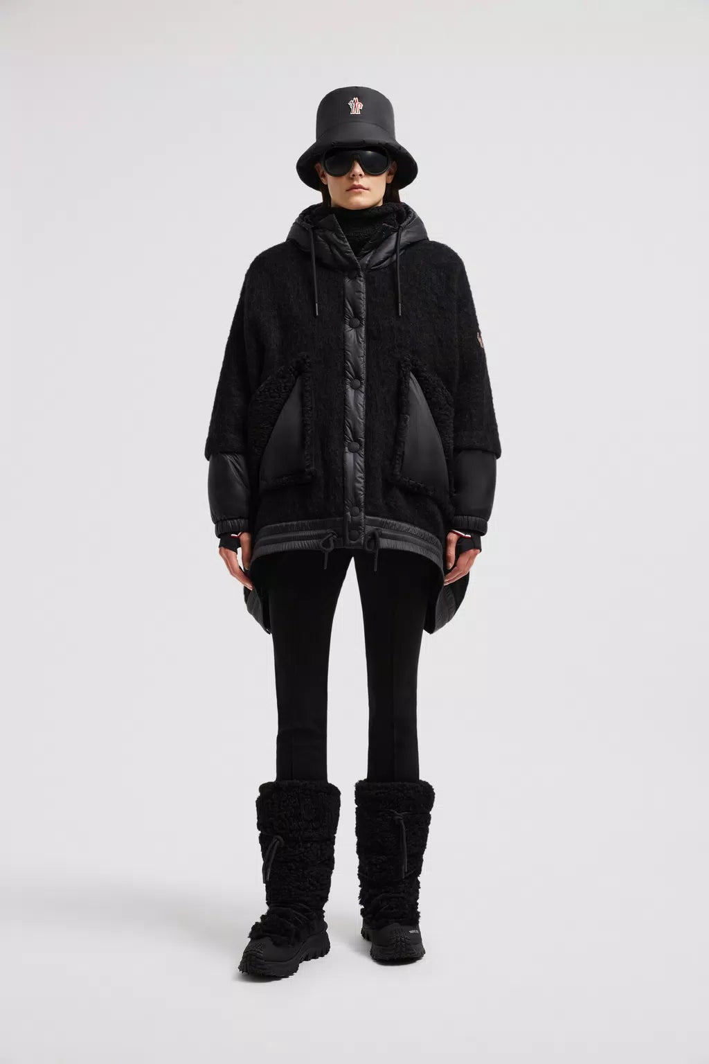 MONCLER - Cape en laine alpaga et mohair