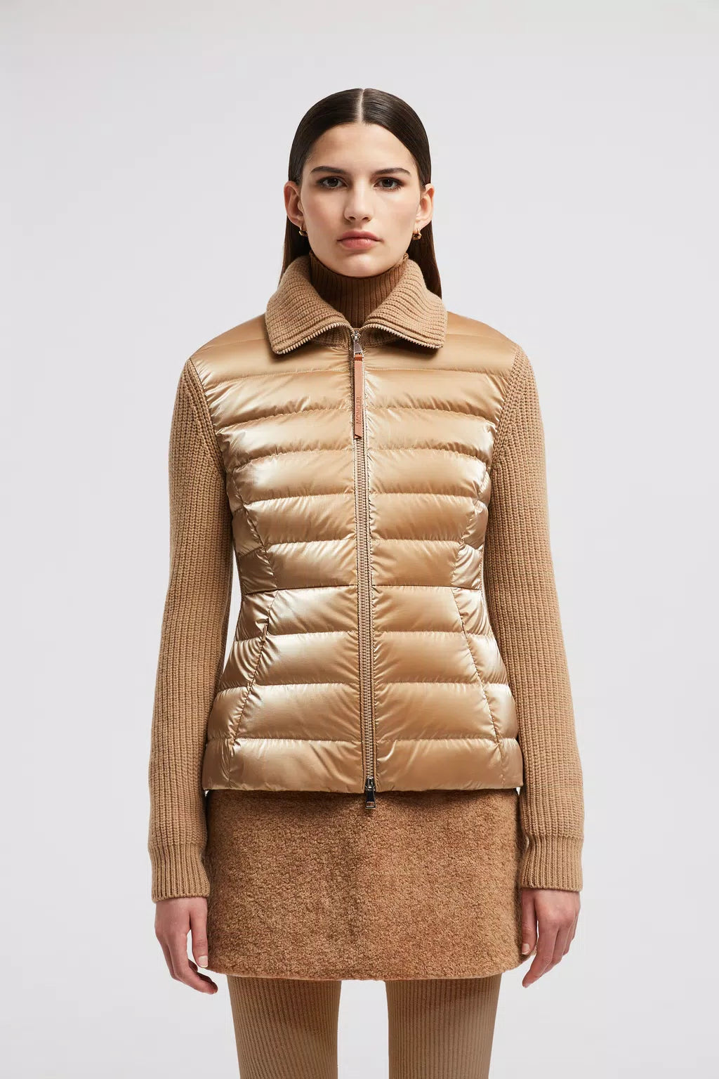 MONCLER - Cardigan zippé matelassé en laine