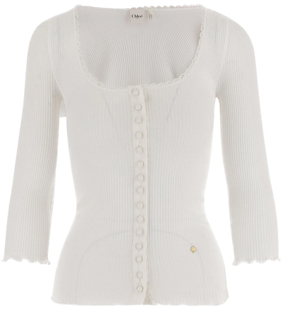 CHLOÉ - cardigan en maille à boutons