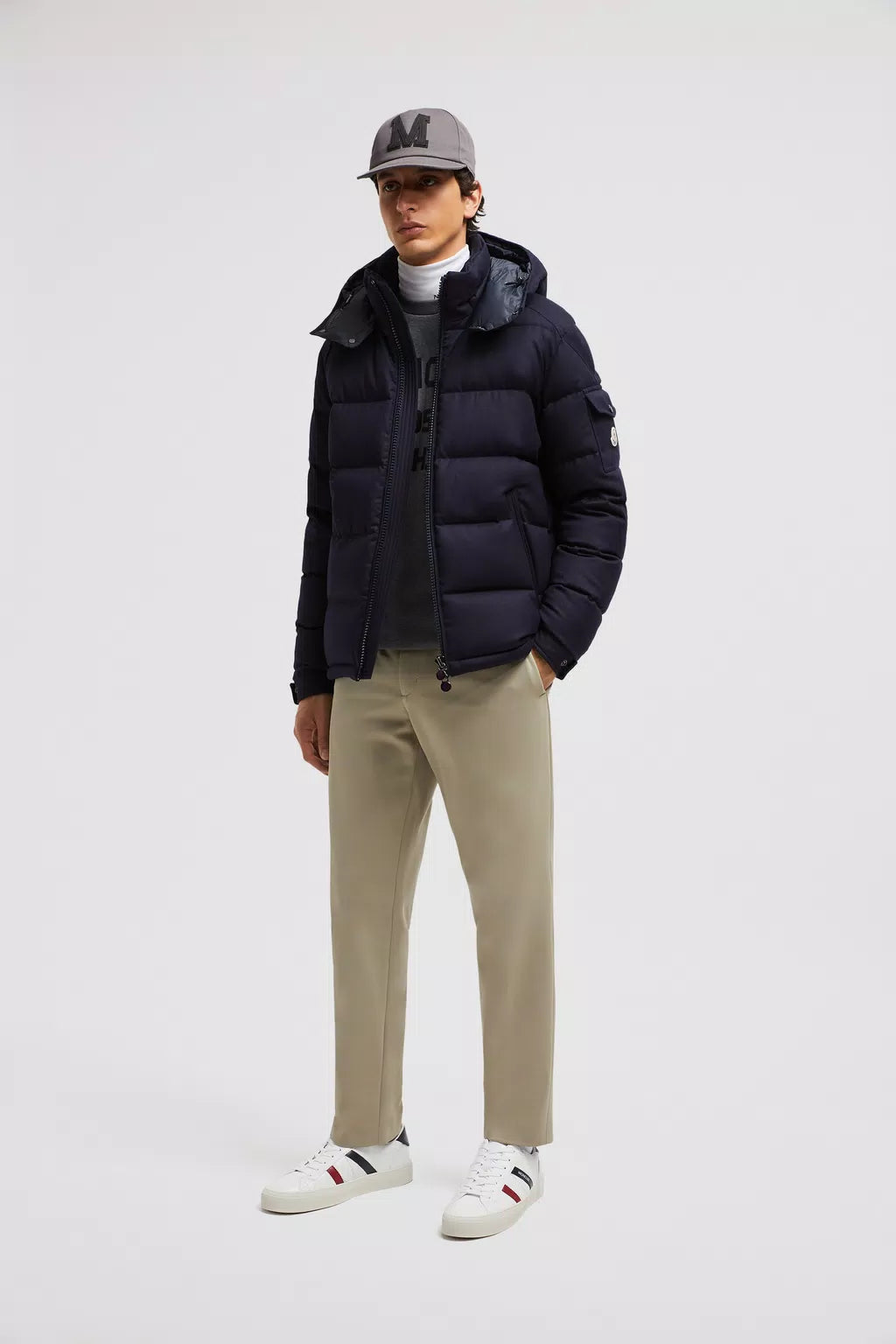 MONCLER - Doudoune courte Montgenevre bleu marine