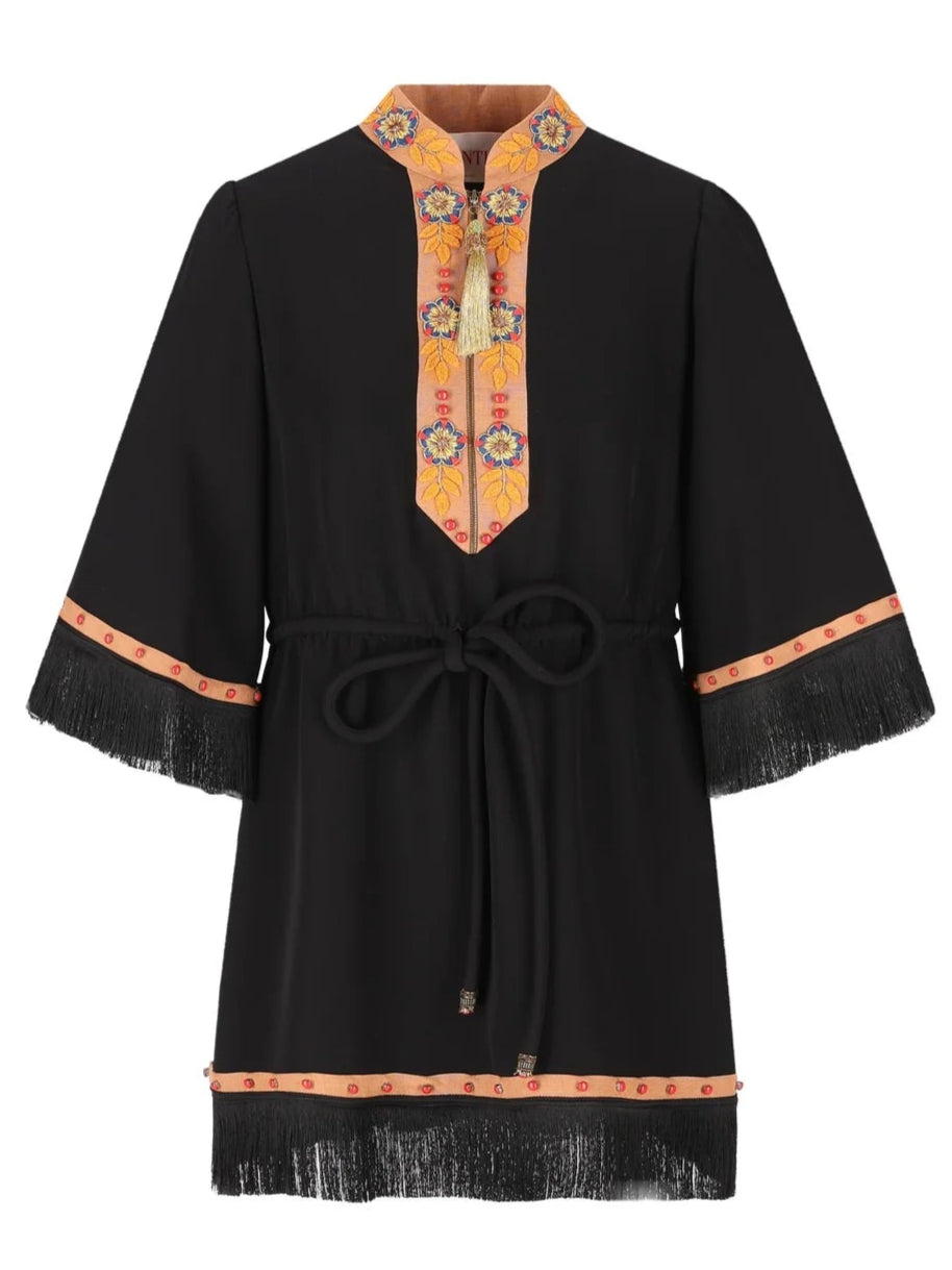 VALENTINO GARAVANI - Robe noire à ornements
