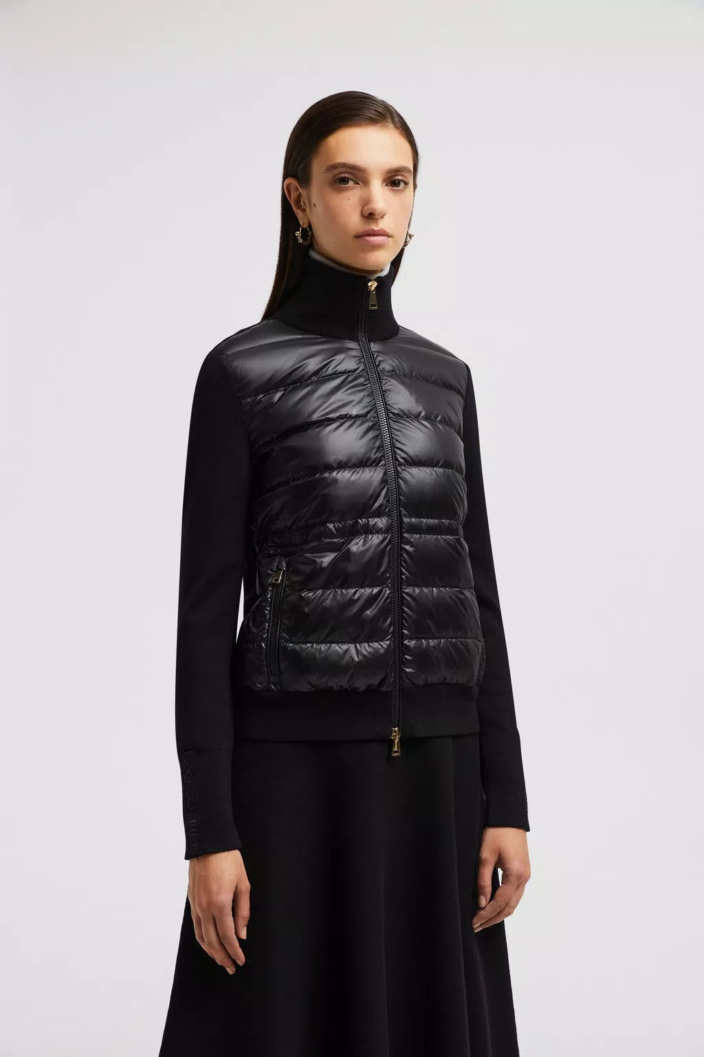 MONCLER - Cardigan zippé matelassé