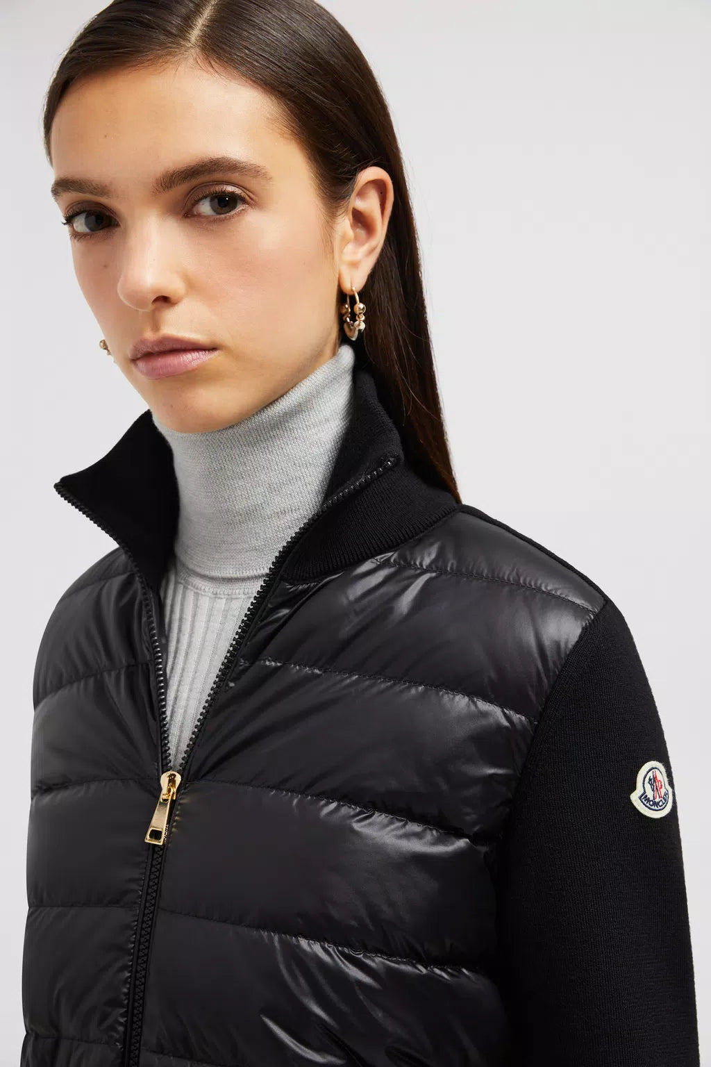 MONCLER - Cardigan zippé matelassé