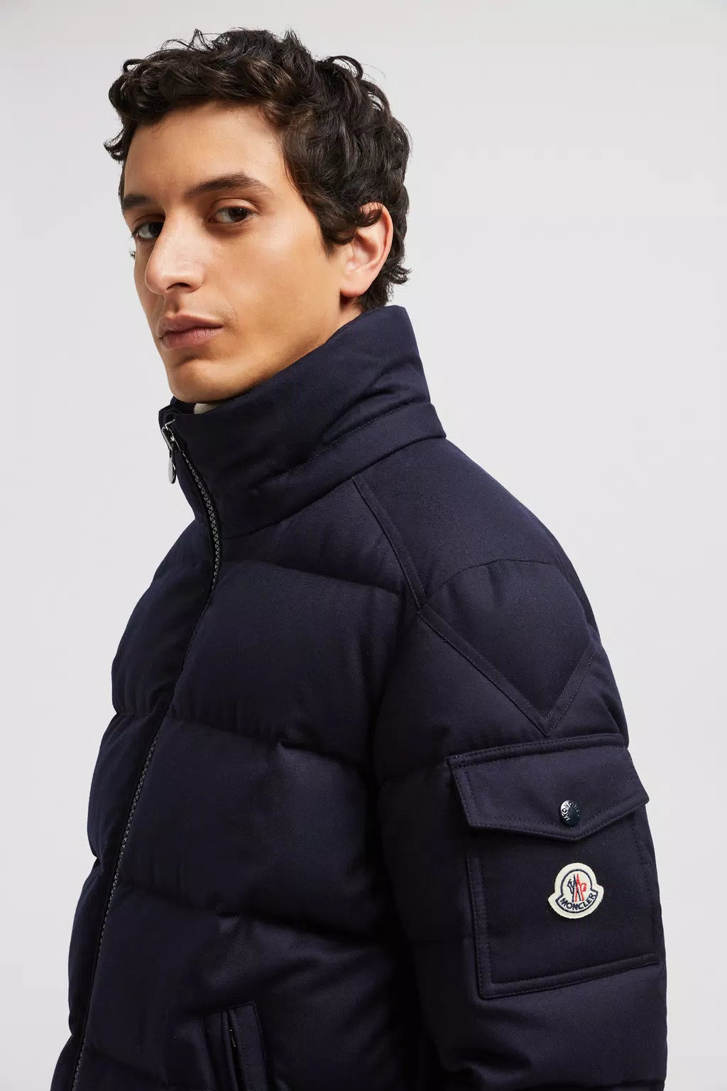 MONCLER - Doudoune courte Montgenevre bleu marine