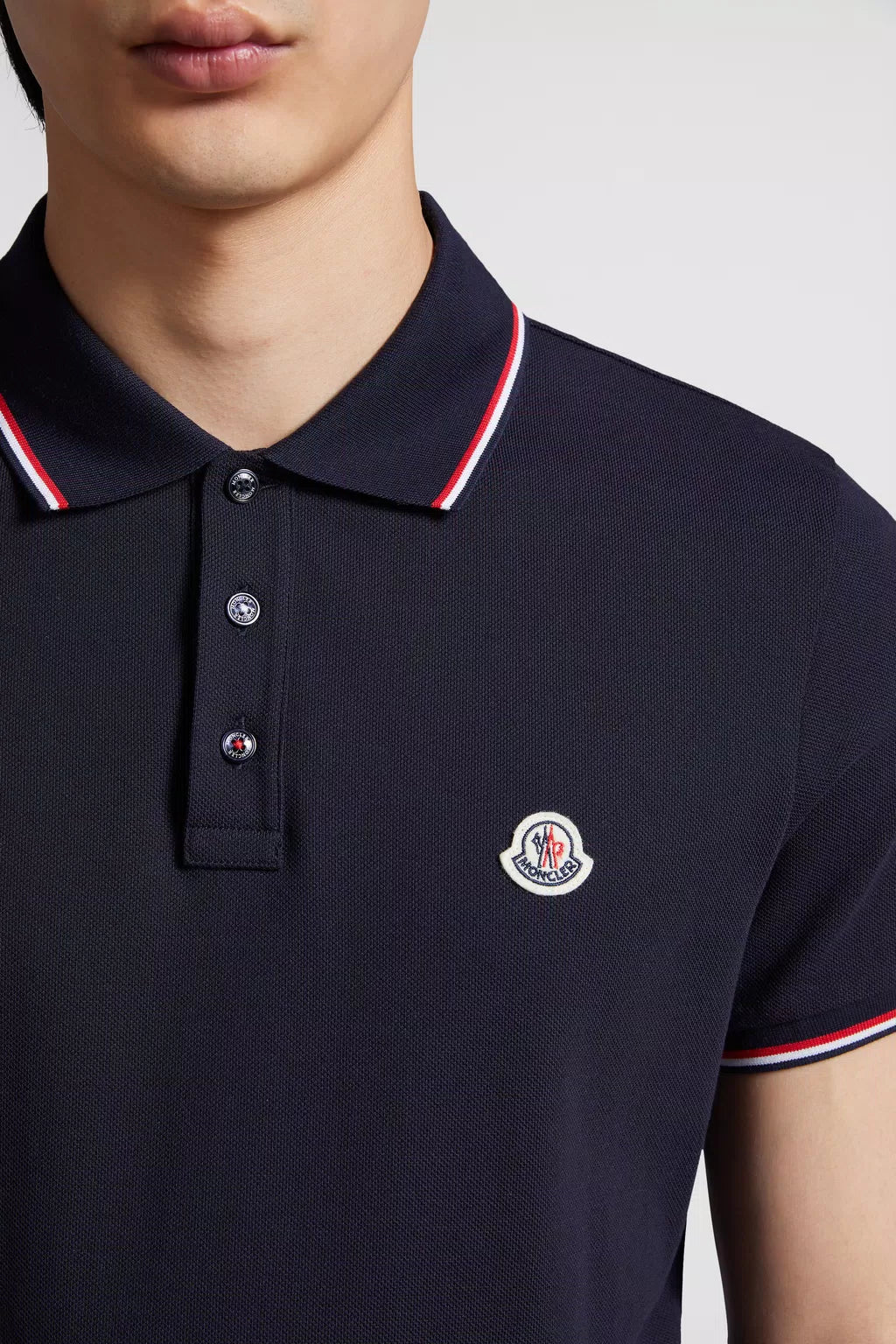 MONCLER - Polo bleu nuit