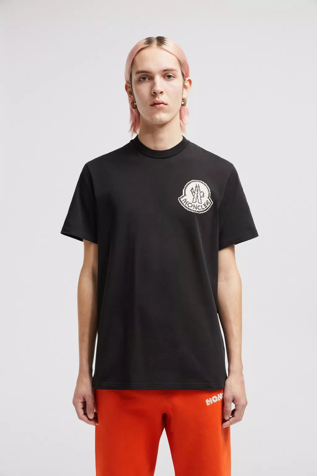 MONCLER - T-SHIRT NOIR LOGO PIXEL