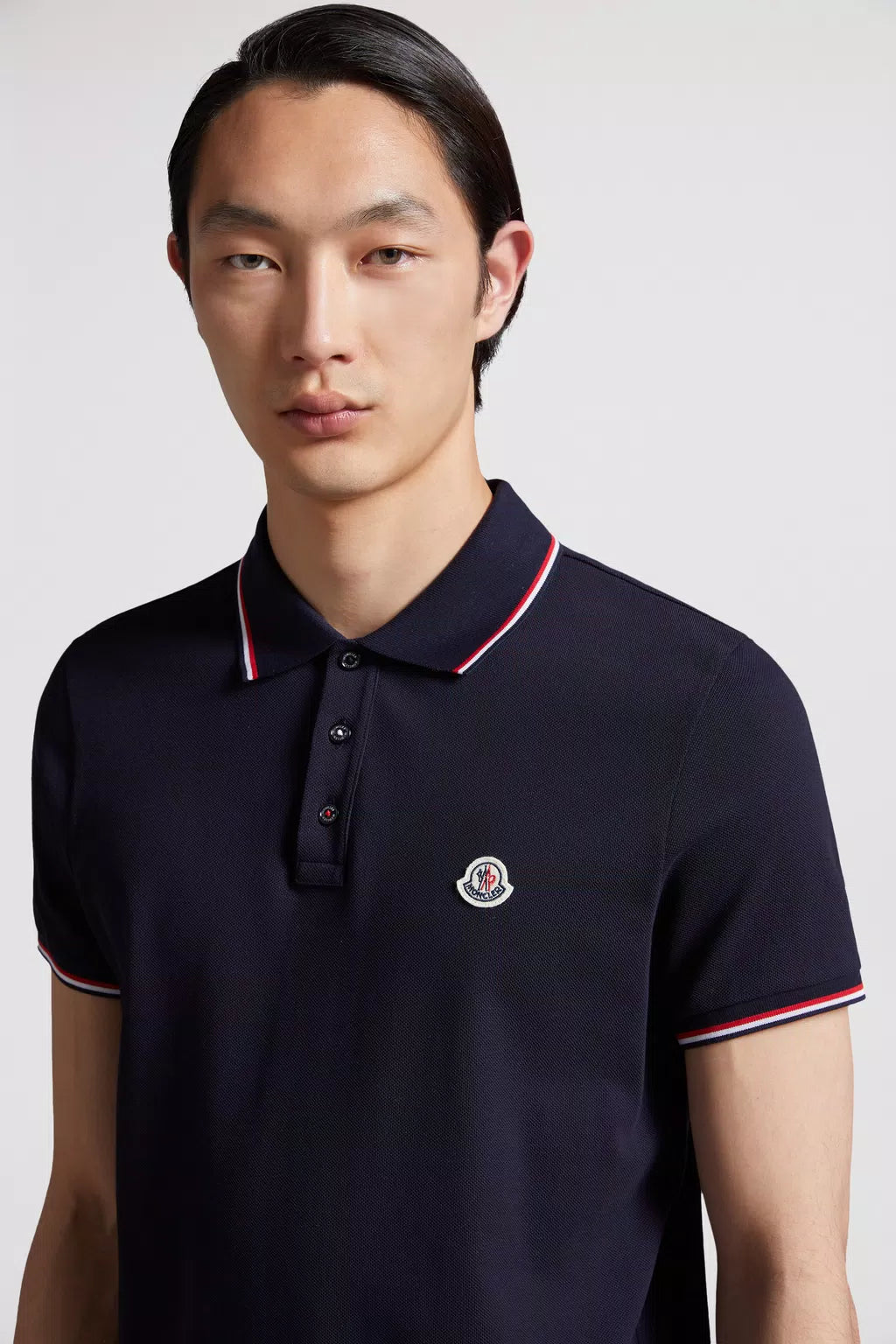 MONCLER - Polo bleu nuit