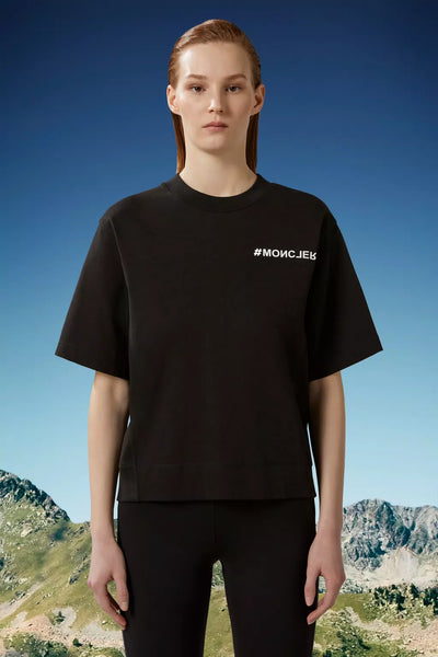 MONCLER - T-shirt à logo noir