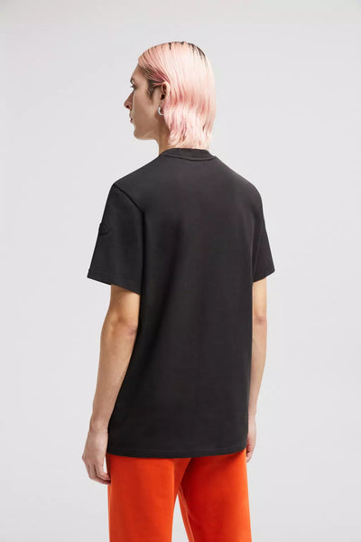 MONCLER - T-SHIRT NOIR LOGO PIXEL