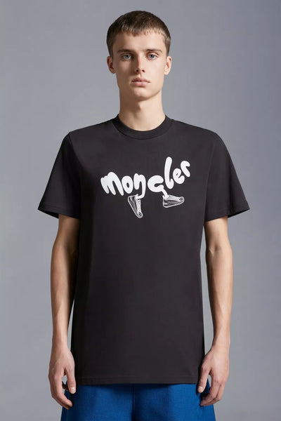 MONCLER - T-shirt à logo running noir