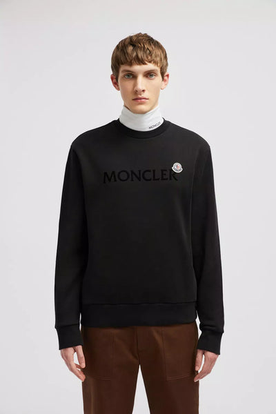 MONCLER - CREWNECK NOIR CLASSIQUE