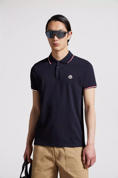 MONCLER - Polo bleu nuit