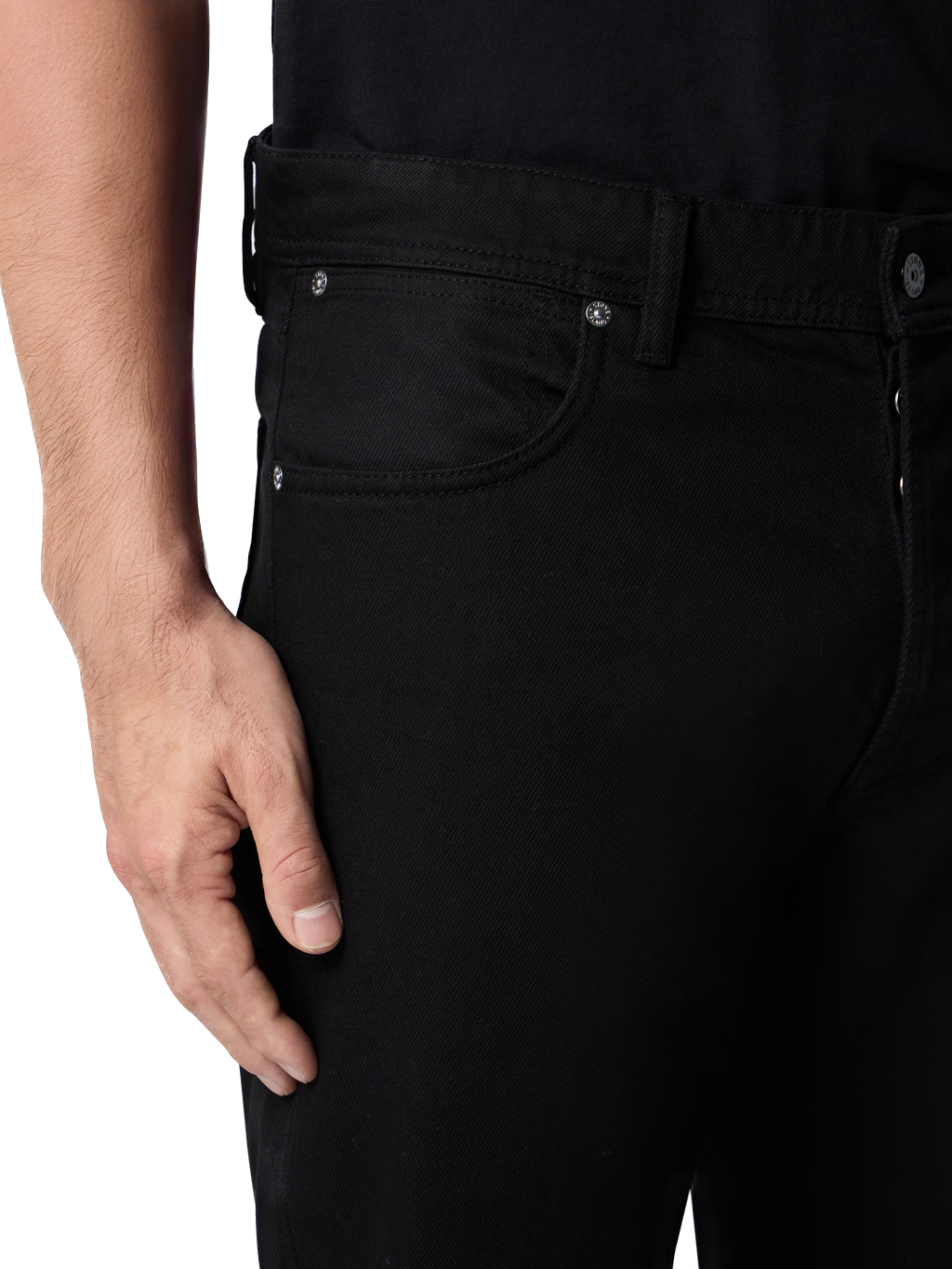 STONE ISLAND - Jean noir regular denim research