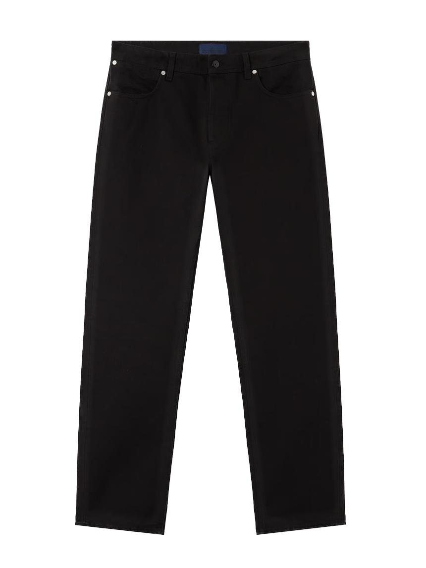 STONE ISLAND - Jean noir regular denim research