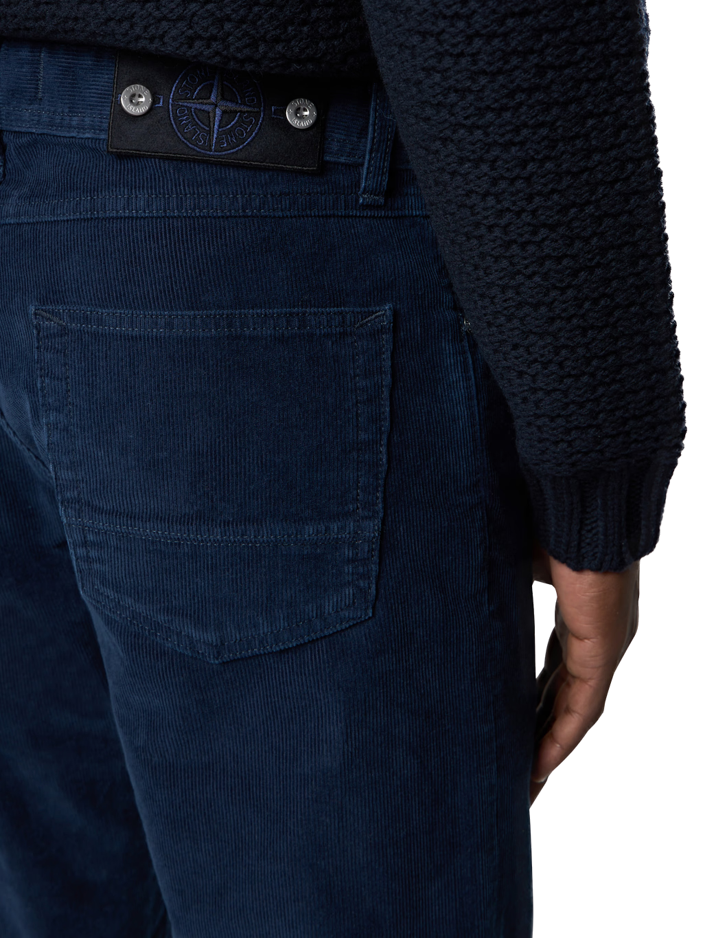 STONE ISLAND - Pantalon Indigo Micro Corduroy - Denim research